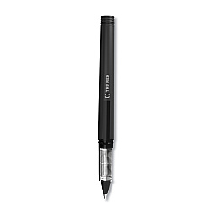 TRU RED Roller Ball Pen, Stick, Fine 0.5 mm, Black Ink, Black Barrel, Dozen (24419532)