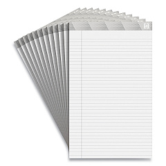 TRU RED Notepads, Wide/Legal Rule, 50 White 8.5 x 14 Sheets, 12/Pack (24419931)
