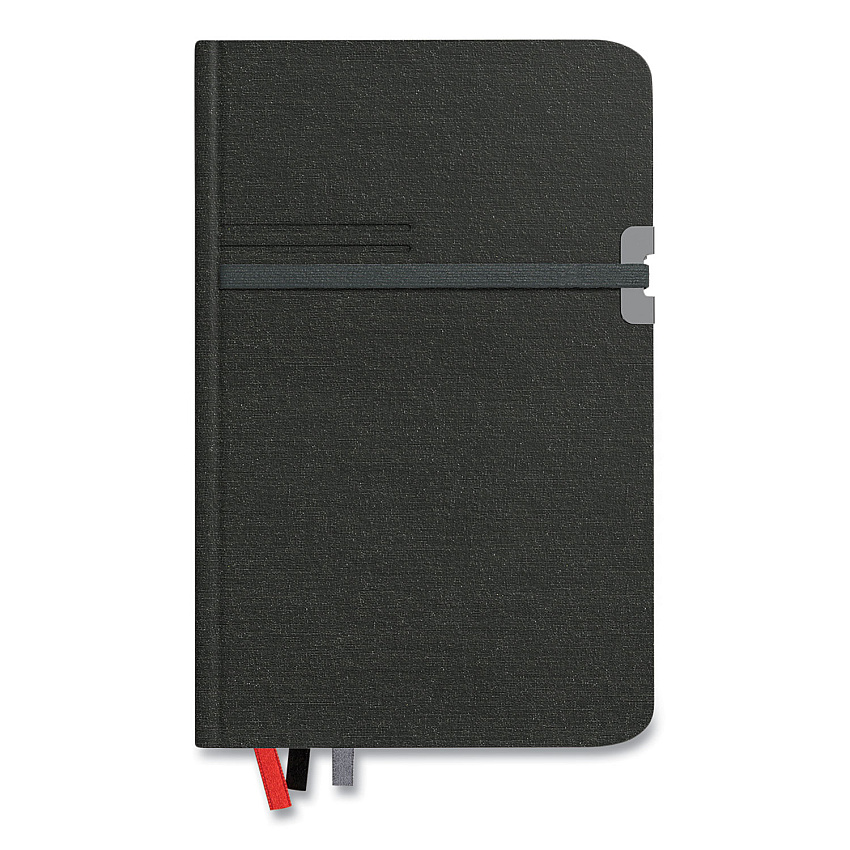 TRU RED Medium Mastery Journal, 1 Subject, Narrow Rule, Black Cover, 8 x 5, 192 Sheets (24421812)