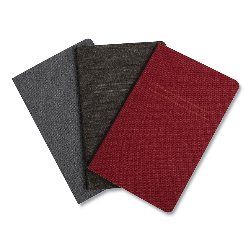 TRU RED Pocket Journal, 1 Subject, Narrow Rule, Assorted Covers, 3.5 x 5.5, 48 Sheets, 3/Pack (24421824)