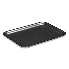 Pactiv Evergreen Supermarket Tray,  #4S, 9.25 x 7.25 x 0.69, Black, 500/Carton (51P904S)