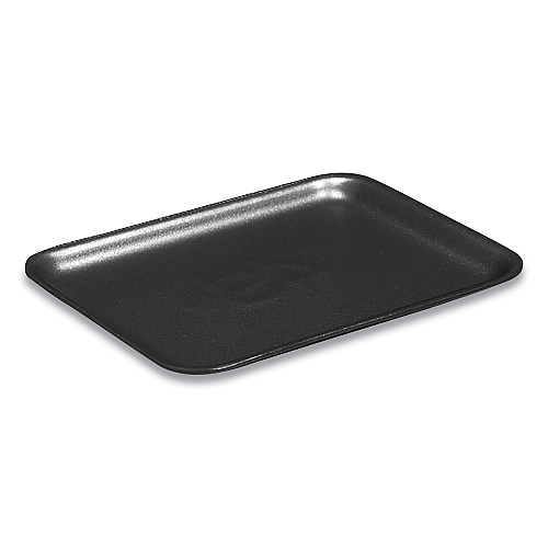 Pactiv Evergreen Supermarket Tray,  #4S, 9.25 x 7.25 x 0.69, Black, 500/Carton (51P904S)