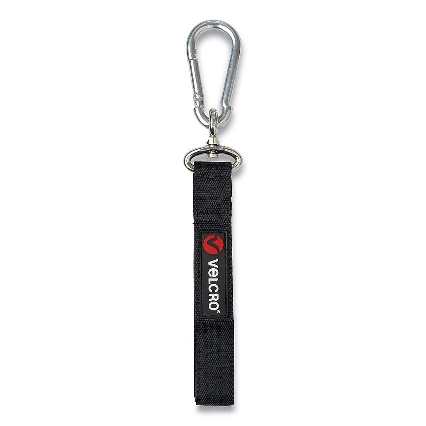 VELCRO Brand EASY HANG Strap, Medium, Black/Silver (30121USA)
