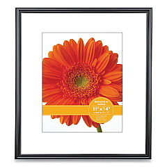 Victory Light Plastic Poster Frame with Mat, 8 x 10 Insert, Black (VF0023B1114)