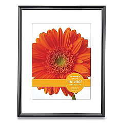 Victory Light Plastic Poster Frame with Mat, 11 x 14 Insert, Black (VF0023B1620)