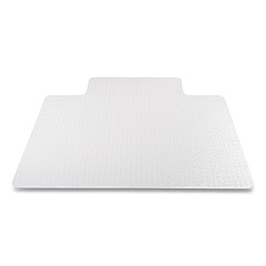 deflecto Antimicrobial Chair Mat, Medium Pile Carpet, 48 x 36, Lipped, Clear (CM14112AM)