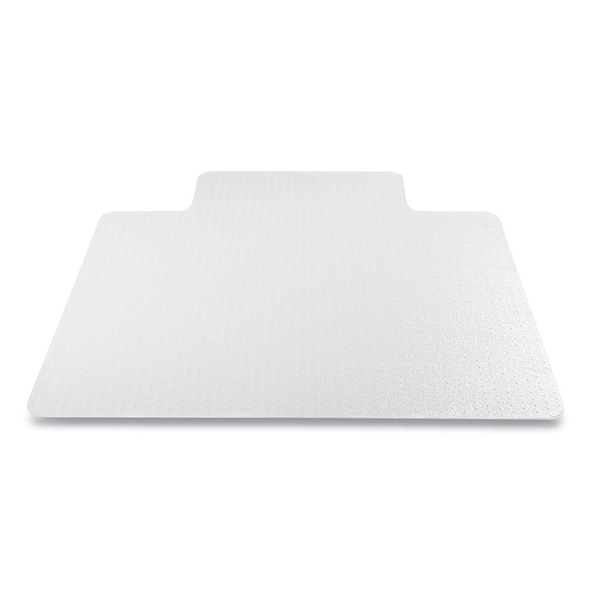 deflecto Antimicrobial Chair Mat, Medium Pile Carpet, 48 x 36, Lipped, Clear (CM14112AM)