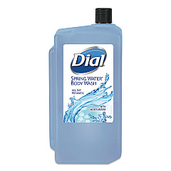 Dial Professional Body Wash Refill for 1 L Liquid Dispenser, Spring Water, 1 L, 8/Carton (04031)