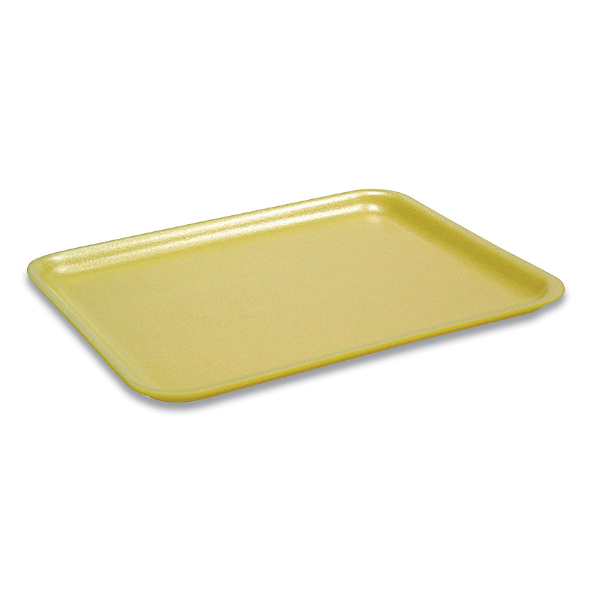 Pactiv Evergreen Supermarket Tray, #17S, 8.4 x 4.5 x 0.7, Yellow, 1,000/Carton (51P317S)