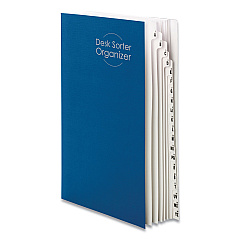 Smead Deluxe Expandable Indexed Desk File/Sorter, Reinforced Tabs, 20 Dividers, Alpha/Numeric, Legal-Size, Dark Blue Cover (89237)