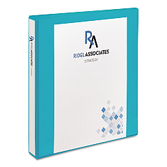 Avery Durable View Binder with DuraHinge and Slant Rings, 3 Rings, 1" Capacity, 11 x 8.5, Aqua (17295)