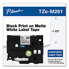 Brother TZEM261 TZe Series Standard Adhesive Laminated Labeling Tape