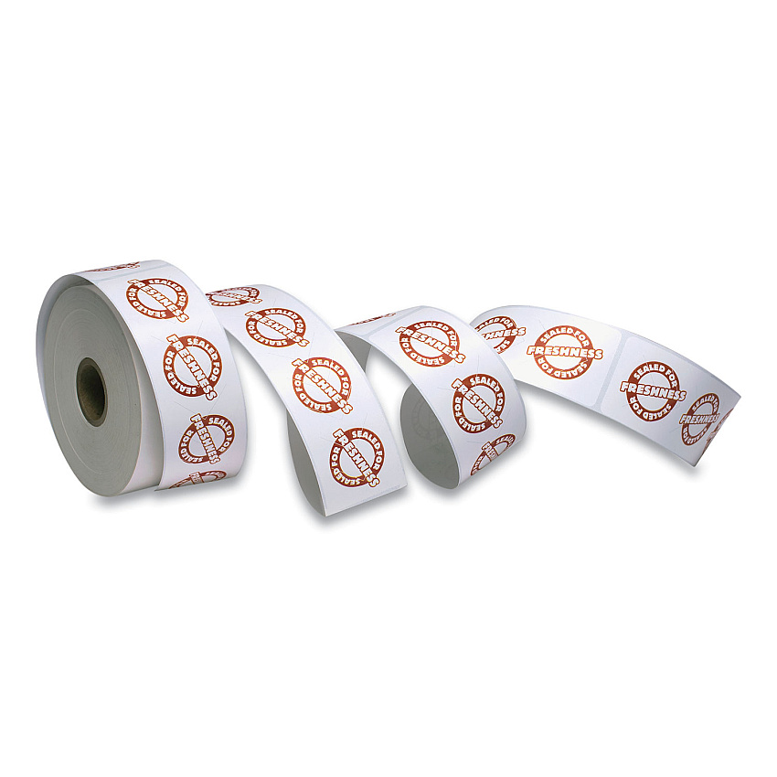 Iconex Tamper Seal Label, 1.88 x 6, Red/White, 500/Roll, 4 Rolls/Carton (90232497)