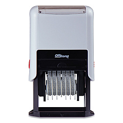 Offistamp Numberer, Pre-Inked/Re-Inkable, 6 Bands, 1.88 x 0.25, Black (034525)