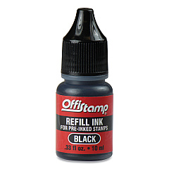 Offistamp Refill Ink for Pre-Inked Stamps, 0.33 oz, Black (090724)