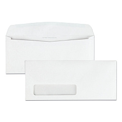 Quality Park Park Ridge Embossed Executive Envelope, Address Window, #10, Commercial Flap, Gummed Closure, 4.13 x 9.5, White, 500/Box (21330)