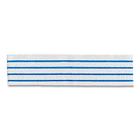 Rubbermaid Commercial HYGEN Disposable Microfiber Pad, 4.75 x 19, White/Blue Stripes, 50/Pack, 3 Packs/Carton (2134282)