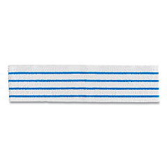 Rubbermaid Commercial HYGEN Disposable Microfiber Pad, 4.75 x 19, White/Blue Stripes, 50/Pack, 3 Packs/Carton (2134282)