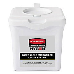 Rubbermaid Commercial HYGEN Disposable Microfiber Charging Bucket, 7.92 x 7.75 x 7.44, White, 4/Carton (2135007)