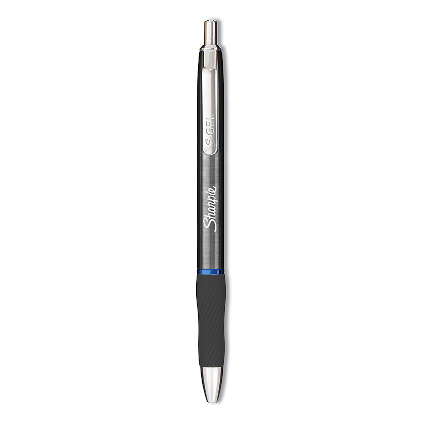 Sharpie S-Gel S-Gel Premium Metal Barrel Gel Pen, Retractable, Medium 0.7 mm, Blue Ink, Gun Metal Gray Barrel, Dozen (2147525)