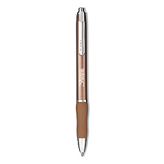 Sharpie S-Gel S-Gel Premium Metal Barrel Gel Pen, Retractable, Medium 0.7 mm, Black Ink, Champagne Barrel, Dozen (2147526)
