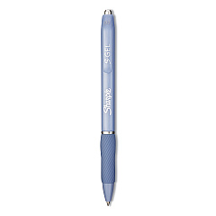 Sharpie S-Gel S-Gel Fashion Barrel Gel Pen, Retractable, Medium 0.7 mm, Black Ink, Frost Blue Barrel, Dozen (2126232)