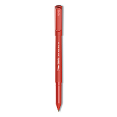 Paper Mate Write Bros. Ballpoint Pen, Stick, Fine 0.8 mm, Red Ink, Red Barrel, Dozen (2124517)