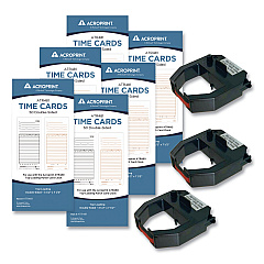 Acroprint TXP300 Accessory Bundle, Bi-Weekly/Weekly, Two Sides, 3.5 x 7.5