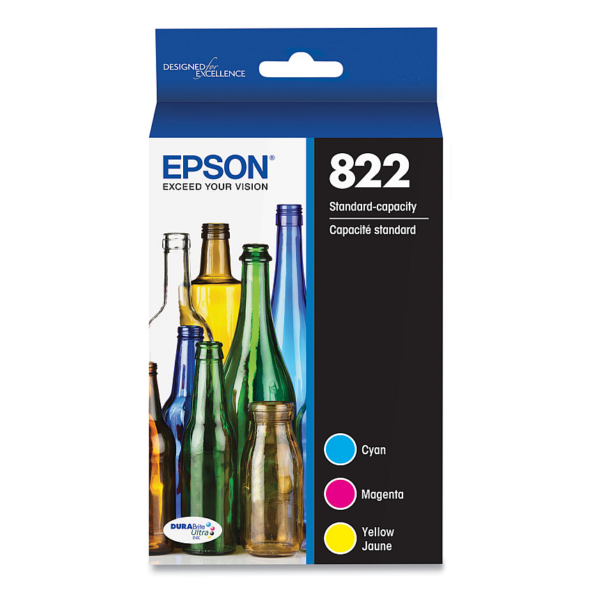Epson T822 (T822520S) Cyan,Magenta,Yellow Ink Cartridge