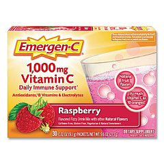 Emergen-C Original Formula, Raspberry, 0.32 oz Packet, 30 Packets/Box (CS130201BX)