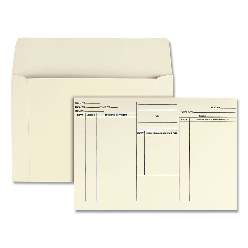 Quality Park Attorney's Envelope/Transport Case File, Cheese Blade Flap, Fold Flap Closure, 10 x 14.75, Cameo Buff, 100/Box (89701)