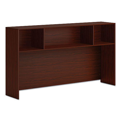 HON Mod Desk Hutch, 3 Compartments, 72 x 14 x 39.75, Traditional Mahogany (LDH72LT1)