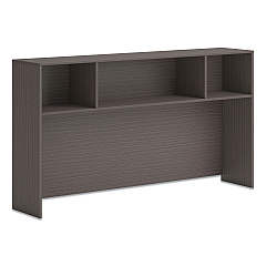 HON Mod Desk Hutch, 3 Compartments, 72 x 14 x 39.75, Slate Teak (LDH72LS1)