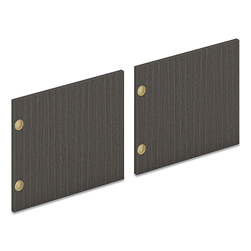 HON Mod Laminate Doors for 72"W Mod Desk Hutch, 17.87 x 14.83, Slate Teak, 2/Carton (LDR72LMLS1)
