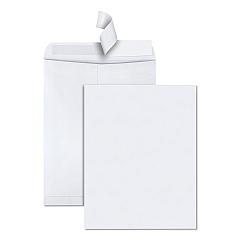 Quality Park Redi-Strip Catalog Envelope, #15 1/2, Cheese Blade Flap, Redi-Strip Closure, 12 x 15.5, White, 100/Box (44082)
