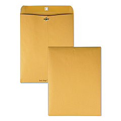 Quality Park Park Ridge Kraft Clasp Envelope, #97, Square Flap, Clasp/Gummed Closure, 10 x 13, Brown Kraft, 100/Box (43097)