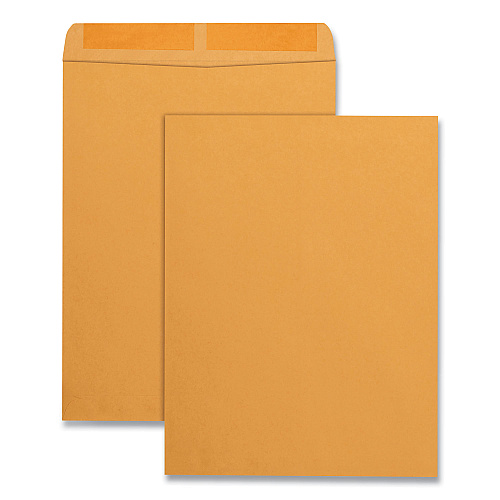 Quality Park Catalog Envelope, #13 1/2, Square Flap, Gummed Closure, 10 x 13, Brown Kraft, 100/Box (41667)