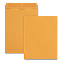 Quality Park Catalog Envelope, #10 1/2, Square Flap, Gummed Closure, 9 x 12, Brown Kraft, 100/Box (41467)