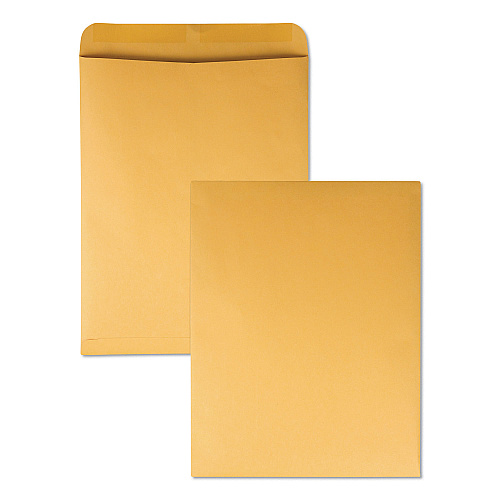 Quality Park Catalog Envelope, #15 1/2, Square Flap, Gummed Closure, 12 x 15.5, Brown Kraft, 250/Box (41965)