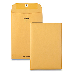 Quality Park Clasp Envelope, #55, Square Flap, Clasp/Gummed Closure, 6 x 9, Brown Kraft, 500/Carton (37555)