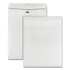 Quality Park Clasp Envelope, #97, Square Flap, Clasp/Gummed Closure, 10 x 13, White, 100/Box (38397)