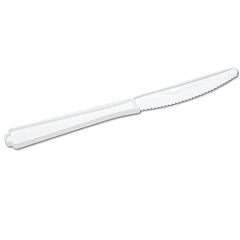 AbilityOne 7340000221316, SKILCRAFT, Plastic Flatware, Type III, Knife, White, 100/Pack