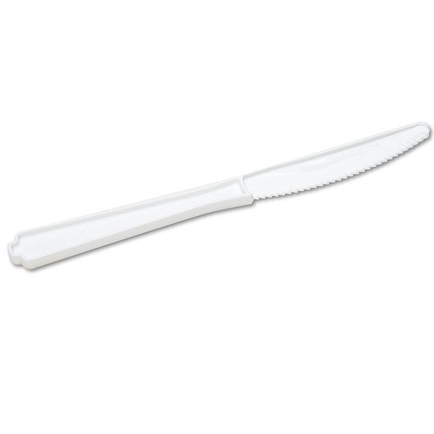 AbilityOne 7340000221316, SKILCRAFT, Plastic Flatware, Type III, Knife, White, 100/Pack