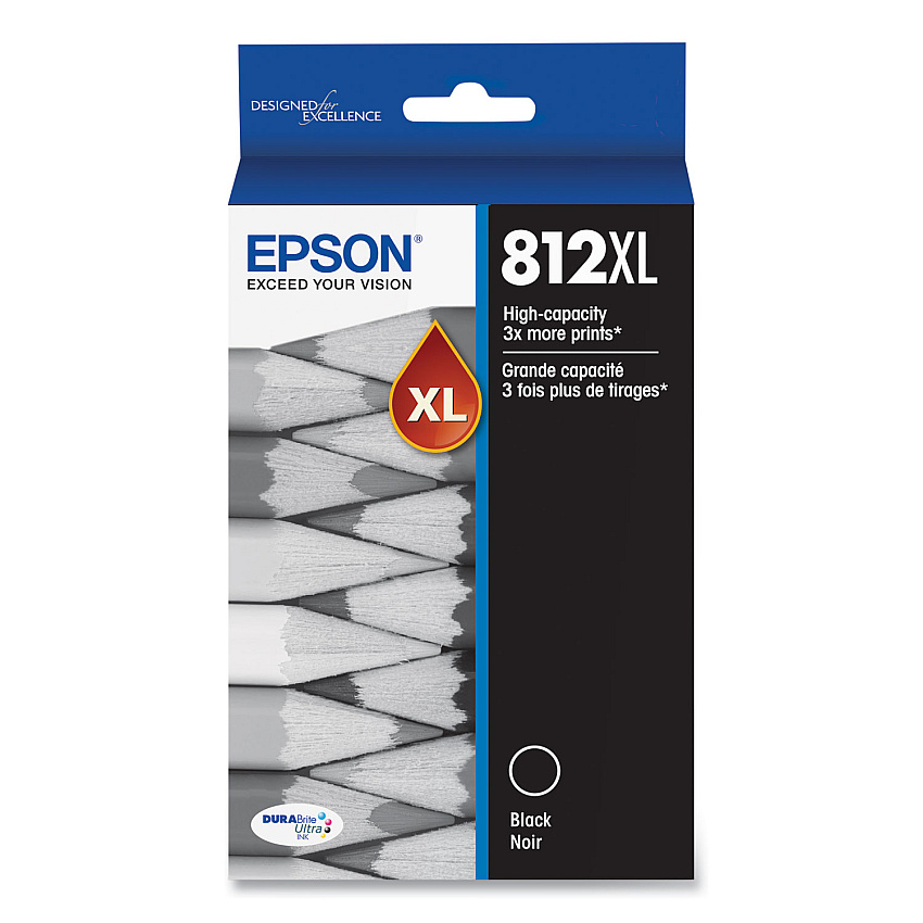 Epson T812XL (T812XL120S) High-Yield Black Ink Cartridge