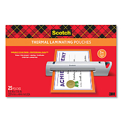 Scotch Laminating Pouches, 3 mil, 11.5" x 17.5", Gloss Clear, 25/Pack (TP385625)