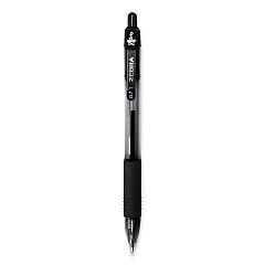 Zebra Z-Grip Ballpoint Pen, Retractable, Medium 0.7 mm, Black Ink, Black Tinted Barrel, 30/Pack (25130)