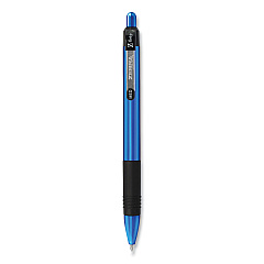 Zebra Z-Grip Metal Ballpoint Pen, Retractable, Medium 1 mm, Blue Ink, Blue Barrel, 12/Pack (27020)