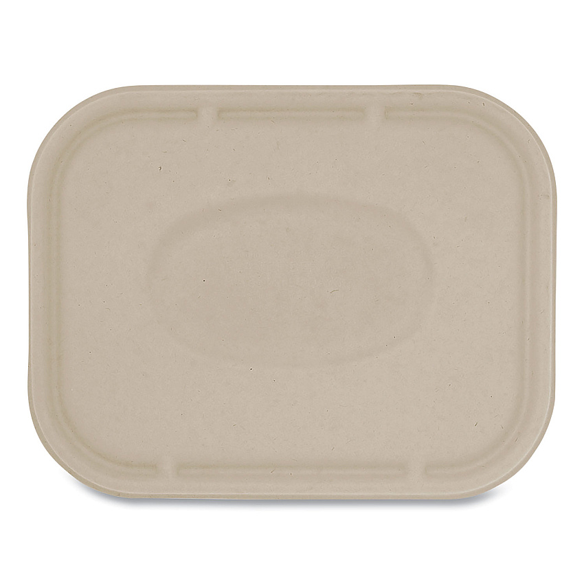 World Centric Fiber Lids for Fiber Containers, 7.8 x 10.1 x 0.5, Natural, 400/Carton (TRLSC10LF)