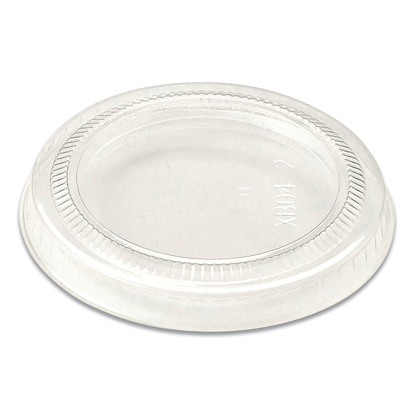 World Centric PLA Lids for Fiber Cups, 2.6" Diameter x 0.3"h, Clear, 2,000/Carton (CPLCS2S)