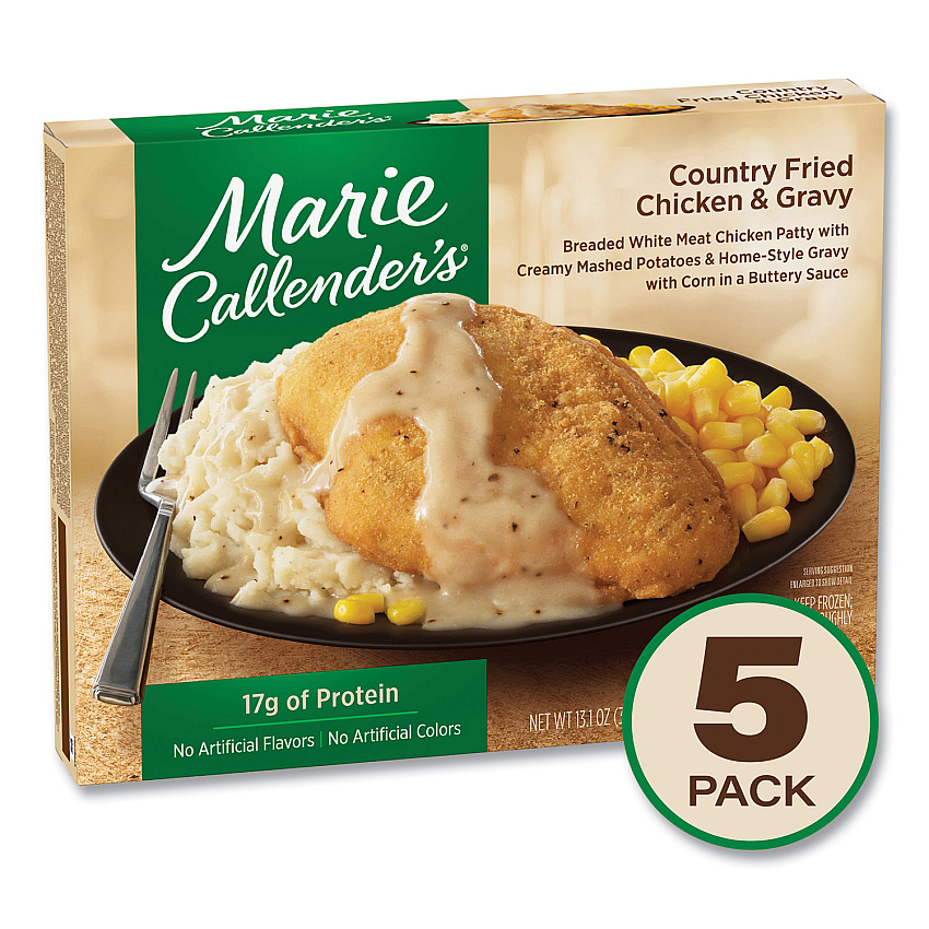 Marie Callender's Country Fried Chicken and Gravy, 13.1 oz Bowl, 5/Pack (90300169)